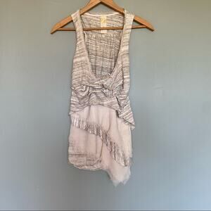 Anthropologie | Boho Fringe Fray Tank